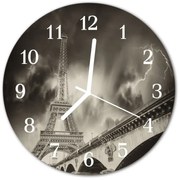 Zegar szklany okrągły Paryż