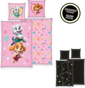 Herding Dziecięca pościel bawełniana Psi patrol Świecące dziewczyny, 135 x 200 cm, 80 x 80 cm