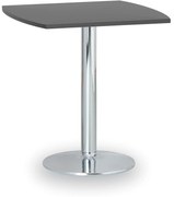 Stolik konferencyjny FILIP II, 66x66 cm, chromowana podstawa, grafit