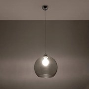 Lampy wiszące minimalistyczny Esfera, stal/szkło - 1 źródło światła 3000K - L.30 x H.120 cm - grafitowy
