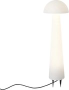 Stojąca lampa zewnętrzna biała 80 cm z LED IP44 - Fungi
