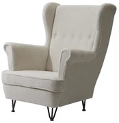 Fotel skandynawski Uszak MARK Jasny szary