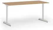 Biurko PRIMO BETA, 160x80 cm, biała podstawa, buk