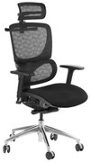 Fotel biurowy ERGONEW S1A czarny tkanina STEMA