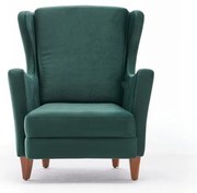 Zielony fotel typu uszak Lola Brejer – Artie