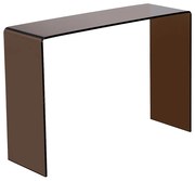 Konsola z giętego szkła hartowanego - Brązowy - ALONZO
