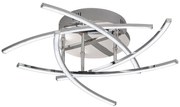 Metalowa lampa sufitowa LED ze zdalnym sterowaniem w kolorze srebra Cross – Fischer &amp; Honsel