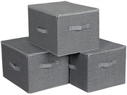 Komplet 3 szarych organizerów na zamek T8-S07