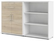 Biały regał modułowy w dekorze dębu 178x113 cm Prima – Tvilum
