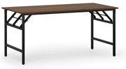 Stół konferencyjny FAST READY, 160x80 cm, czarna podstawa, orzech