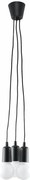 Czarna lampa wisząca z trzema zwisami - 45X EX542 H1-B79