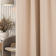 Zasłona zaciemniająca na taśmie marszczącej kremowy beż 140 x 280cm 1 szt.