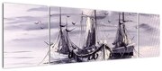 Obraz - Port, obraz olejny (170x50 cm)