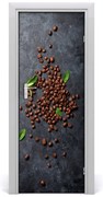 Naklejka na drzwi samoprzylepna Ziarna kawy