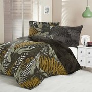 Kvalitex Pościel satynowa Luxury CollectionPaprocie brązowa, 140 x 200 cm, 70 x 90 cm, 140 x 200 cm, 70 x 90 cm