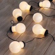 Czarna girlanda świetlna LED w kształcie żarówek DecoKing Bulb, 10 lampek, dł. 2,2 m