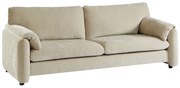 Kanapa 3-osobowa z beżowej tkaniny OPRALIO