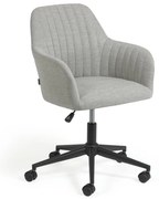 Jasnoszare krzesło biurowe Kave Home Madina