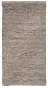 Brązowy dwustronny dywan z mieszanki wełny 80x150 cm – Ixia