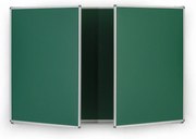 Tablica kredowa ceramiczna zielona składana, magnetyczna, 3000 x 1000 mm