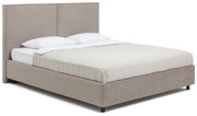 Szarobrązowe tapicerowane łóżko dwuosobowe ze schowkiem i stelażem 180x200 cm Myra Bold – Bonami Selection