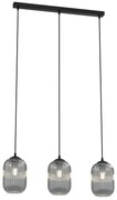 Potrójna lampa wisząca z grafitowymi kloszami - D162 S9-W70