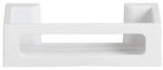 Plastikowa półka łazienkowa z mocowaniem Turbo-loc w matowym białym kolorze bez wiercenia Bralia – Wenko
