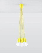 Lampa wisząca DIEGO 5 żółta SOLLUX  LIGHTING