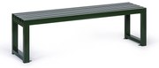 Ławka parkowa ALURA, 1500 mm, zielona