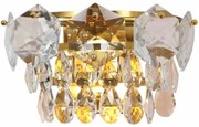 Kinkiet, kryształowy, złoty, glamour SELENA GOLD 2xE14