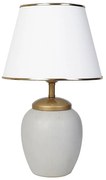Lampa stołowa RAMZES 1xE27/40W/230V biała/szara