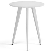 Stolik kawowy PRIMO VIBE, średnica 60 cm, biała podstawa, biały