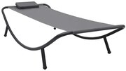 Szary pojedynczy leżak na balkon D8-K35
