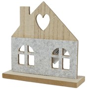 Drewniany domek dekoracyjny HEARTLY 14 cm