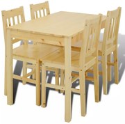 Drewniany zestaw stół i 4 krzesła N7-H91