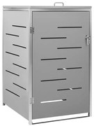 Szara stalowa obudowa śmietnika ogrodowego C1-D66