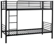 Czarne metalowe łóżko piętrowe młodzieżowe 90x200 D2-D21