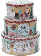 Puszki na ciastka JOUJOU, 3 metalowe pojemniki w różnym rozmiarze