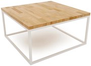 Stolik kawowy z białym metalowym stelażem L0-G84