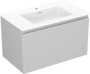 Mexen Orio szafka łazienkowa 80 cm z umywalką Otis, 1 szuflada, szara mat/biała mat - 91A10-08047-1-BF62-W18M01