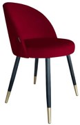Krzesło TANEW VELVET GOLD bordowe ATOS