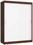 Klasyczna szafa przesuwna wenge + biały C1-G22