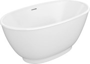 Wanna wolnostojąca owalna - 186 l - 130 x 70 x 57 cm - Biały z połyskiem - Akryl - MOBULA