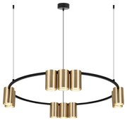 Loftowa lampa wisząca czarno-złota - 32X K406 P4-P95