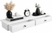 Biała Półka Wisząca Z 2 Szufladami E9-W44