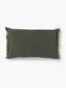 Poszewka na poduszkę z lnu z frędzlami Luana