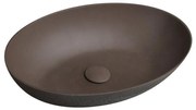 Sapho - Umywalka nablatowa FORMIGO 60x40 cm beton/brązowa