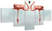 Obraz dwóch flamingów (125x70 cm)
