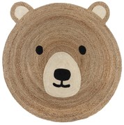 Naturalny dywan dziecięcy z juty 100x100 cm Bertie Bear – Flair Rugs