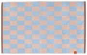 Niebiesko-różowy dywanik łazienkowy z bio bawełny 50x80 cm Retro – Mette Ditmer Denmark